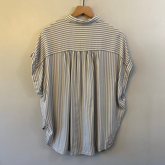 Madewell Women's Central Shirt In Dalton Blue and White Stripe Size XLarge - Picture 5 of 6